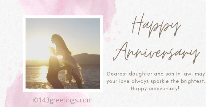 anniversary wishes for daughter and son in law