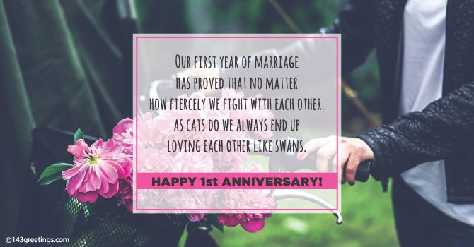 First Wedding Anniversary Wishes for Husband