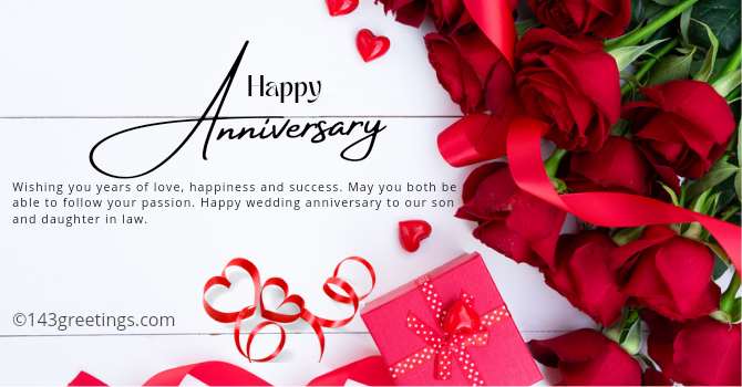 wdding anniversary wishes for son and daughter in law