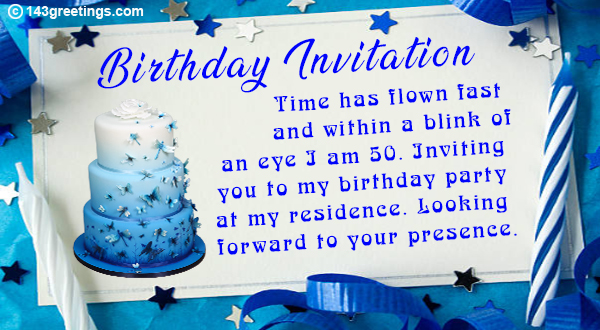 50+ Best Birthday Invitation Wording Ideas | 143 Greetings