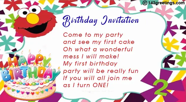 50 Best Birthday Invitation Wording Ideas 143 Greetings