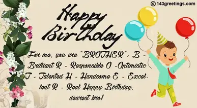 The Best Birthday Wishes For Brother 143 Greetings