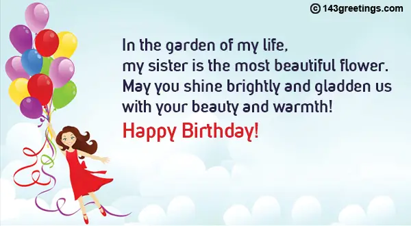 Birthday Wishes For Sister Bday Info