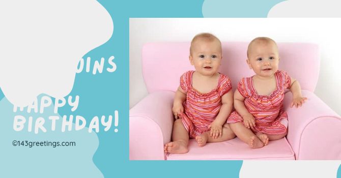 Birthday Wishes for Twins with Name