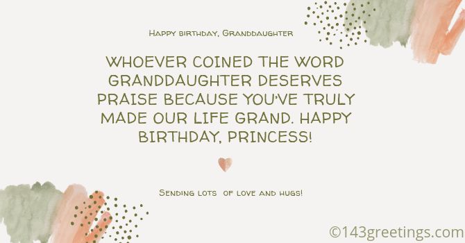 Funny Birthday Wishes for GrandDaughter