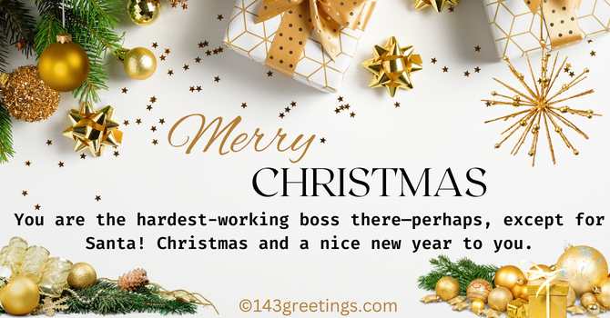 Christmas Greetings for Former Boss