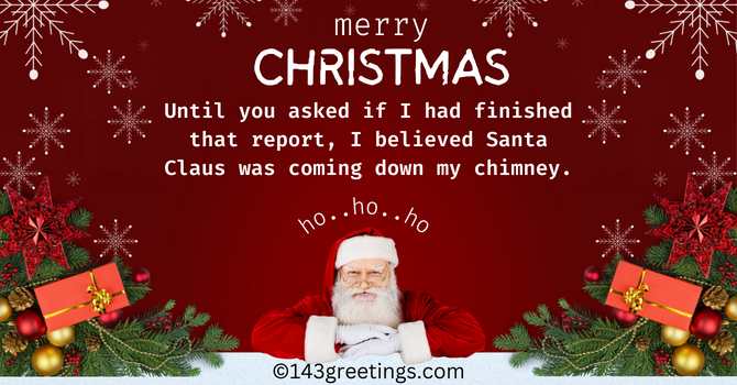 Funny Merry Christmas Wishes for Boss