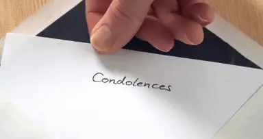 Condolence Messages Card