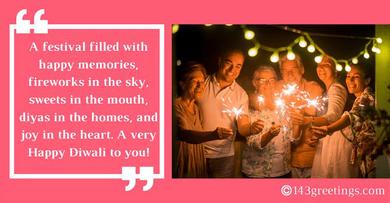 Diwali Messages, Deepavali messages & Wishes | 143 Greetings