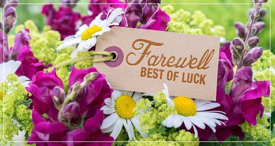 farewell message card