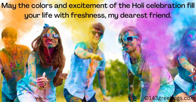 Holi Wishes for Your Best Friend