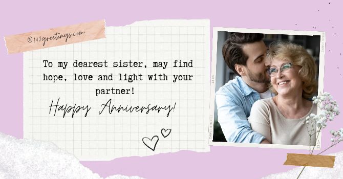 1st Anniversary Wishes for Sister