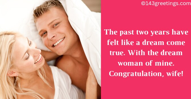 2nd Wedding Anniversary Wishes for Wife