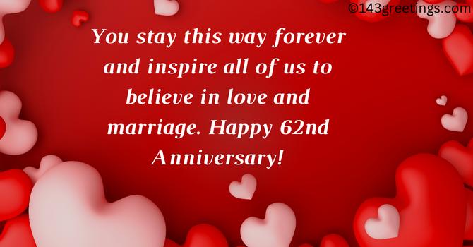 62nd Wedding Anniversary Wishes