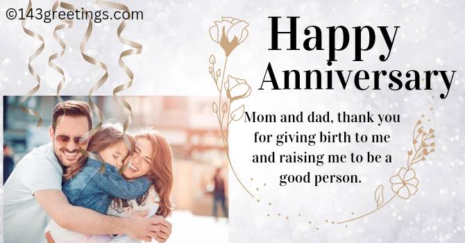 Best Anniversary Wishes & Messages for Parents | 143 Greetings