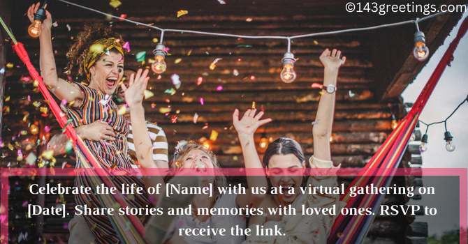 Celebration of Life Invitations Online