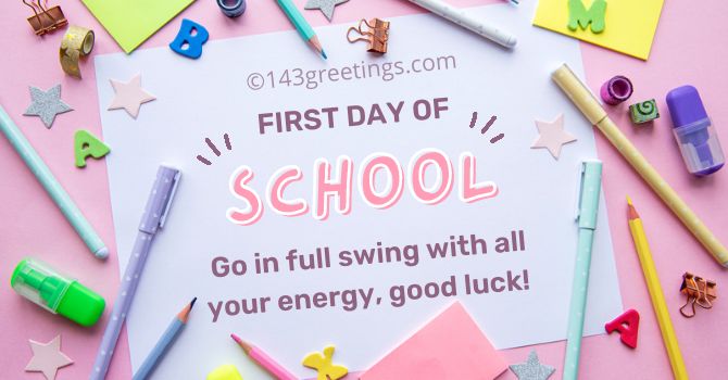 First Day of School Wishes
