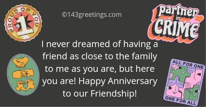 friend anniversary wishes