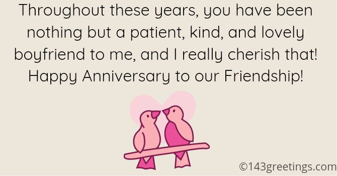 friendship anniversary wishes for boyfriend