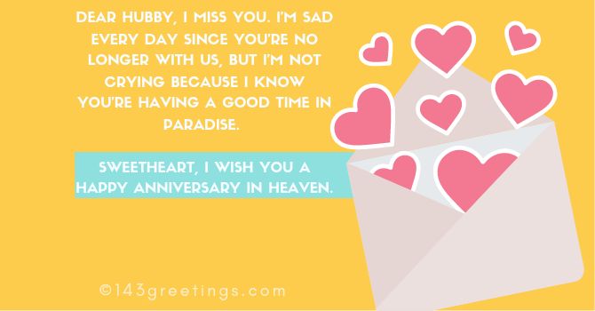 happy anniversary in eaven to my husband