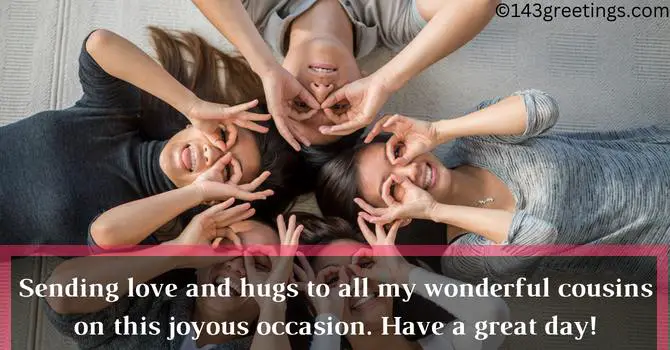 Happy Cousins Day SMS