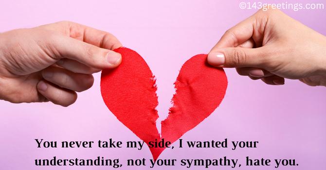 I Hate You Message for Her