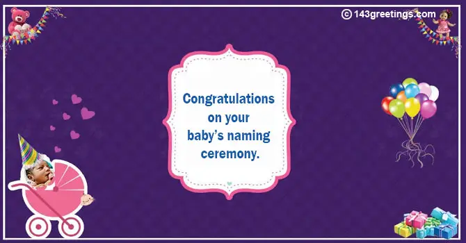 Garden Fresh Naming Ceremony Wishes 143 Greetings