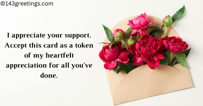 Professional thank you card messages