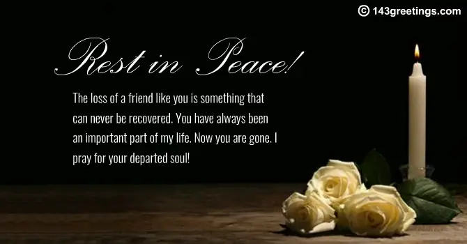 rest in peace message for friends