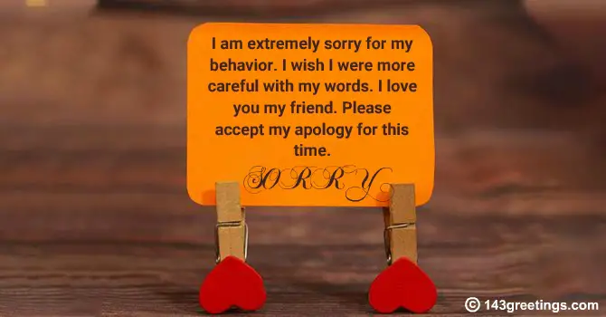 sorry messages for friends