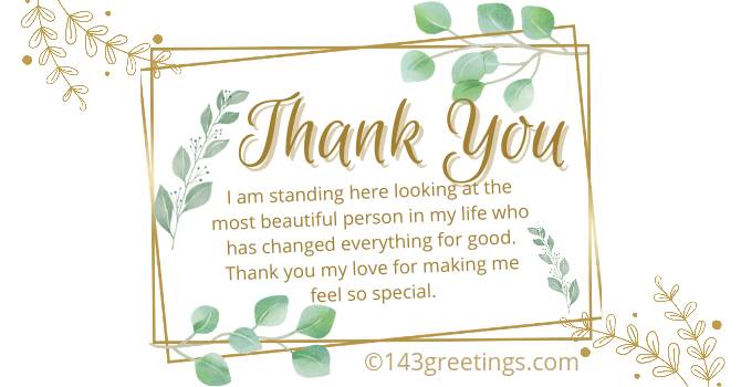 thank you my love for making me feel special thank you my love for making me feel special