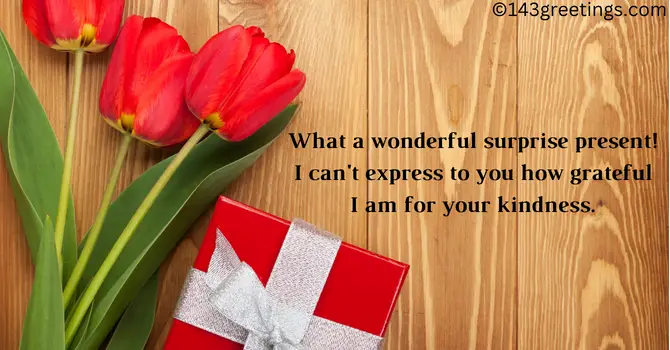 Thanks for the Surprise Gift Quotes