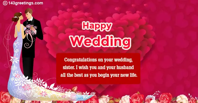 Wedding Wishes for Sister Messages