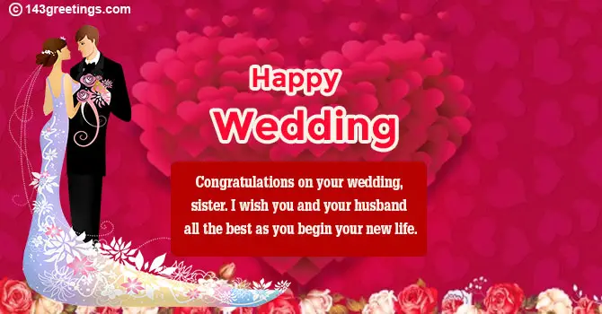 Best Wedding Wishes For Sister 143 Greetings