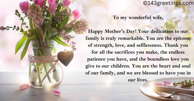 Mother Day letter from Husband to Wife
