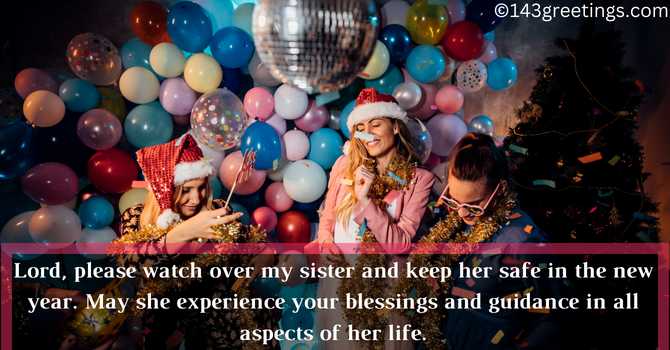 New Year Wishes for Sister