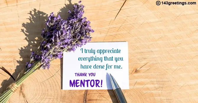 Appreciation Message to a Mentor