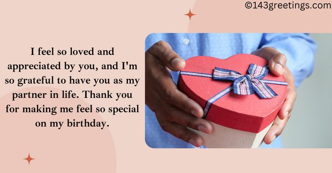 Thank You Message to Wife for Surprise Birthday Gift