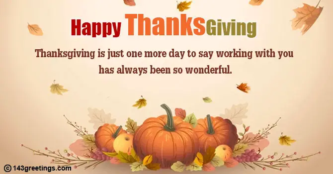 Thanksgiving Day Messages for Colleague