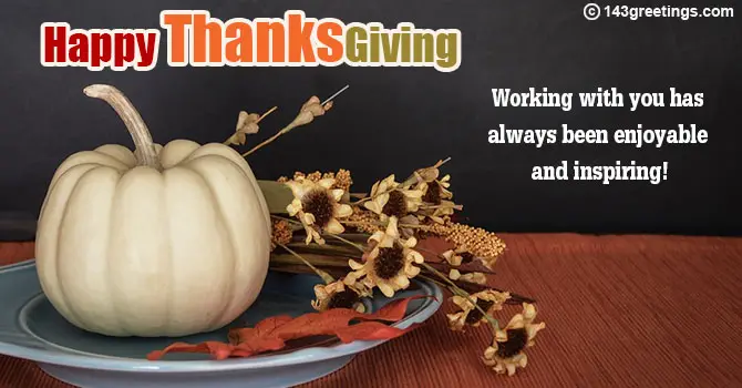 Thanksgiving Day Wishes for Colleague